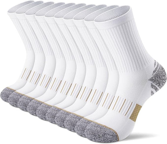 Crew Socks for Women,Athletic Hiking Running Compression Socks with Cushioned Support 3-6 Pairs