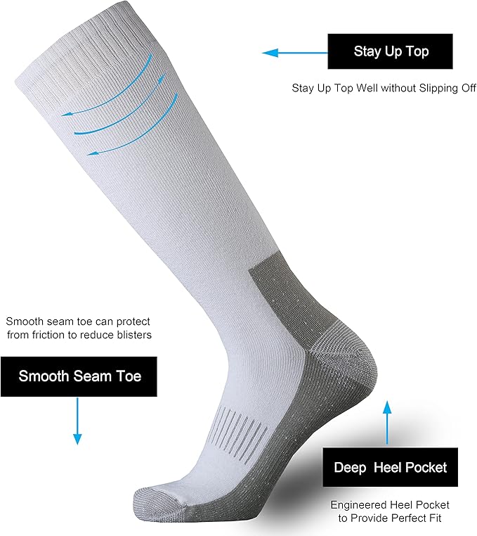 ONKE Max Full Cushion Knee High Socks for Men Steel Toe Work Boot Over the Calf OTC Moisture Wicking Thermal Hiking Hunting