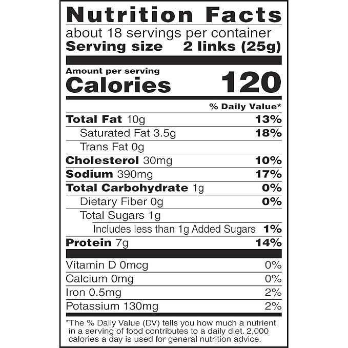 Duke's Pork Hot & Spicy Smoked Shorty Sausages, 7g Protein Per Serving, 16 oz.