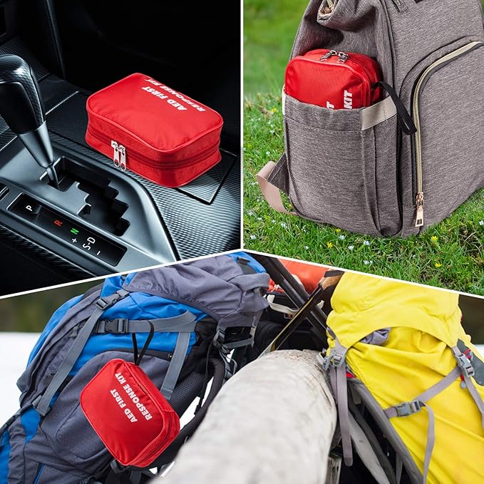 AED First Kit with CPR, Gloves, Razor, Scissors, Gauze Pads, and Cleansing Wipes for AED Training