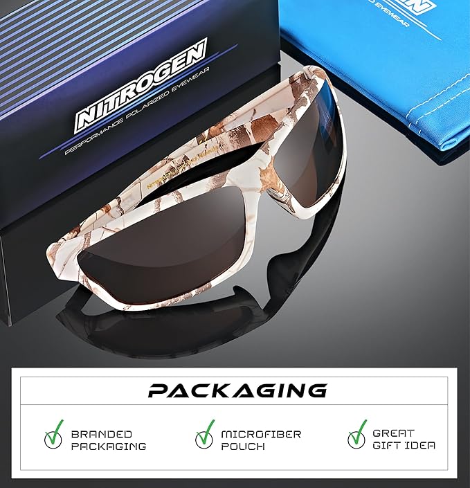Nitrogen Polarized Wrap Around Sport Sunglasses for Men Women UV400 Driving Fishing Running Sun Glasses