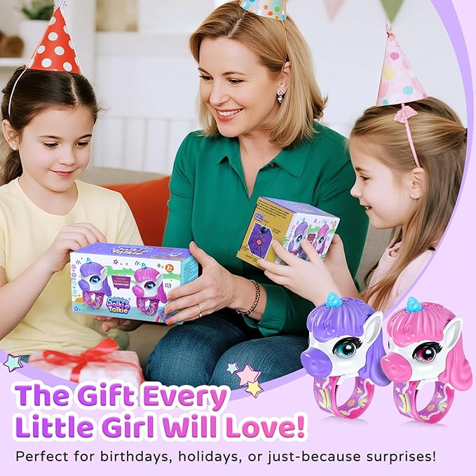 Vvinca Walkie Talkies for Kids 2 Pack - Toys for Age 3-4 5-7 8-12 Boys Girls Birthday 3 4 5 6 7 8 9 10 11 12 Year Old Long Range Camping Outdoor Toddler Toys Magical Pony Walkie-Talkie