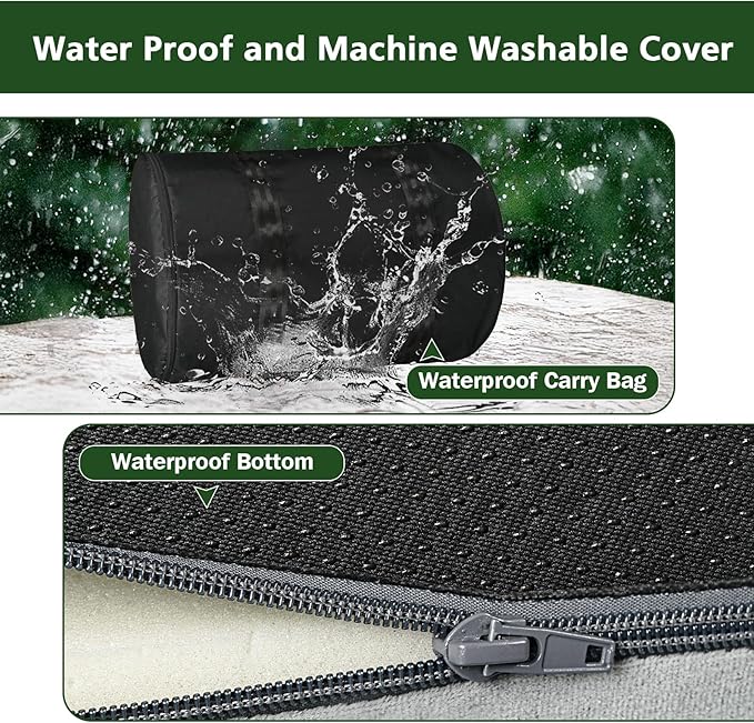 3.5" Extra Thick Foam Camping Mattress, Waterproof Cover & Travel Bag, Portable Sleeping Pad for Car/Tent/Cot/SUV/Trunk/Floor/Guest Bed