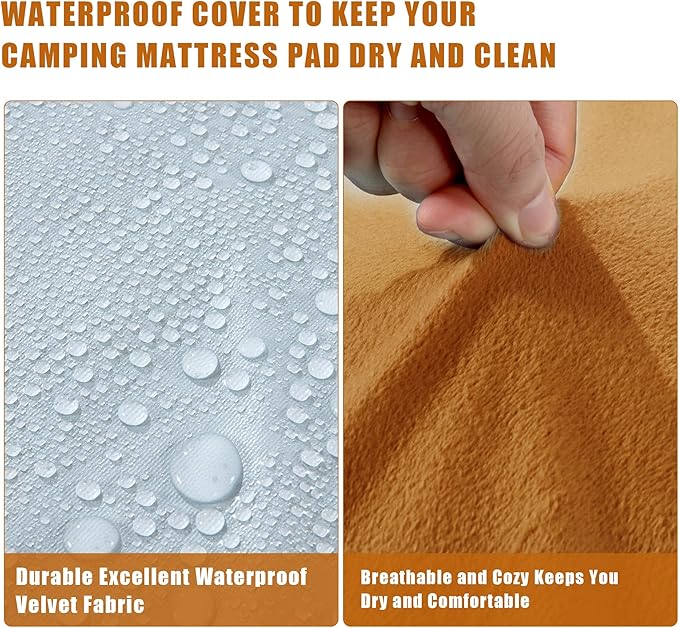 BALAPET Memory Foam Camping Mattress for Outdoor Sleeping, Porable 3" Thickness Roll Up Camping Mattress Pad Mat for Travel Truck Bed Tent