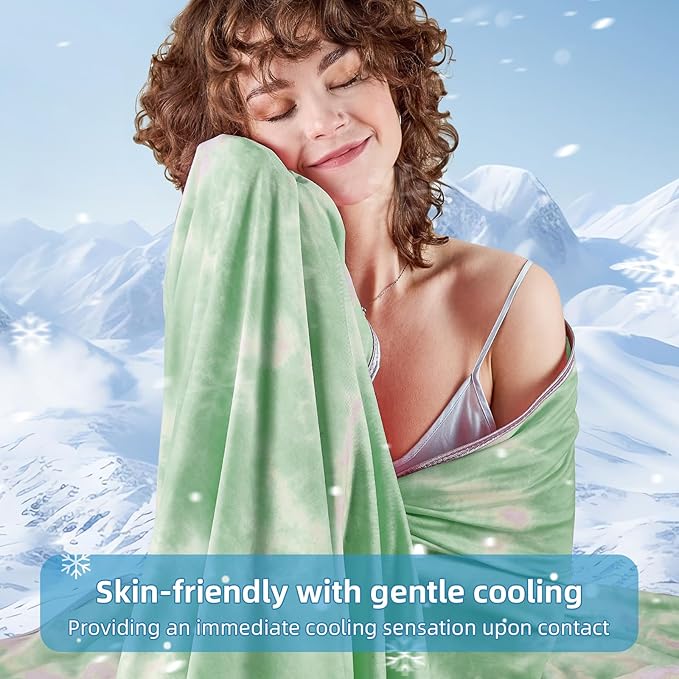 inhand Cooling Blanket Queen Size (90"x90"), Cooling Blankets for Hot Sleepers, Absorbs Heat to Keep Adults Cool for Summer Nights Sweats, Thin Cold Lightweight Blanket for Couch Bed, All Season Use