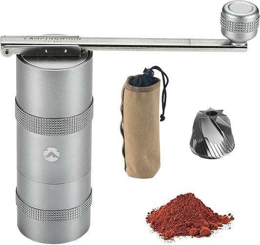 CAMPINGMOON Manual Coffee Grinder Coffee Mill Camping Stainless Steel Portable Small CC-115