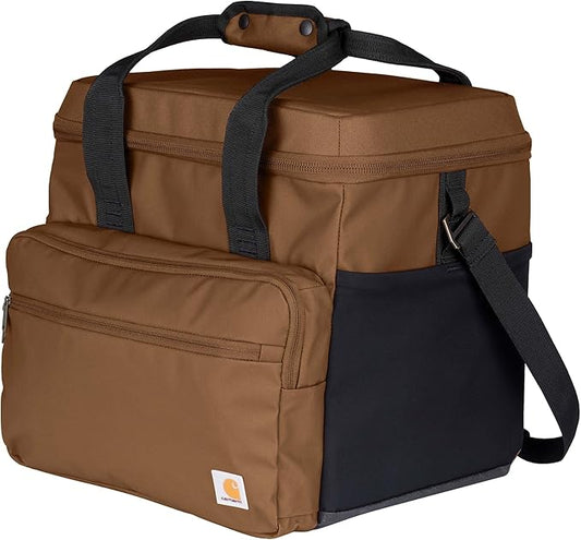 Carhartt Thick Foam Fully Insulated Cold Front Coolers, Premium Ice Retention, Durable Water Resistant Material W/Front Zippered Pocket