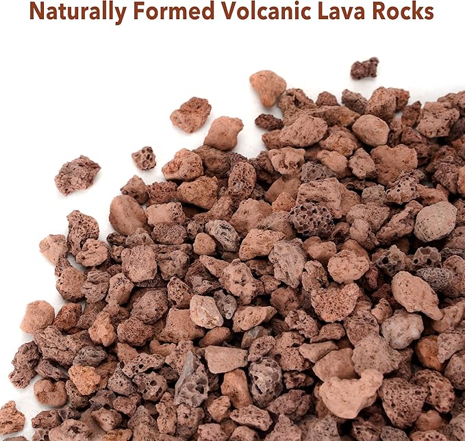 Stanbroil Lava Rock Granules - Decorative Landscaping for Fire Pits, Fire Bowls, Gas Log Sets, Indoor or Outdoor Fireplaces - 10 Pounds (0.1"-0.2")