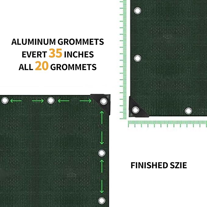 TARPAL 15x15 Feet Green Tarp Waterproof Multipurpose Protective Cover All Purpose Poly Tarps Cover for Pool, Outdoor Furniture, Camping, Firewood, Boat,Roof Waterproofing