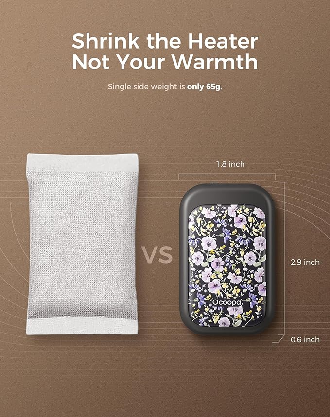 OCOOPA Magnetic Rechargeable Hand Warmers 2 Pack, Card-Style Electric Hand Warmer 5000mAh, Pocket Portable Hands Heater, UL Certified, 3 Heat Settings, Tech Gifts for Men, Purse Must Haves, UT4 Young
