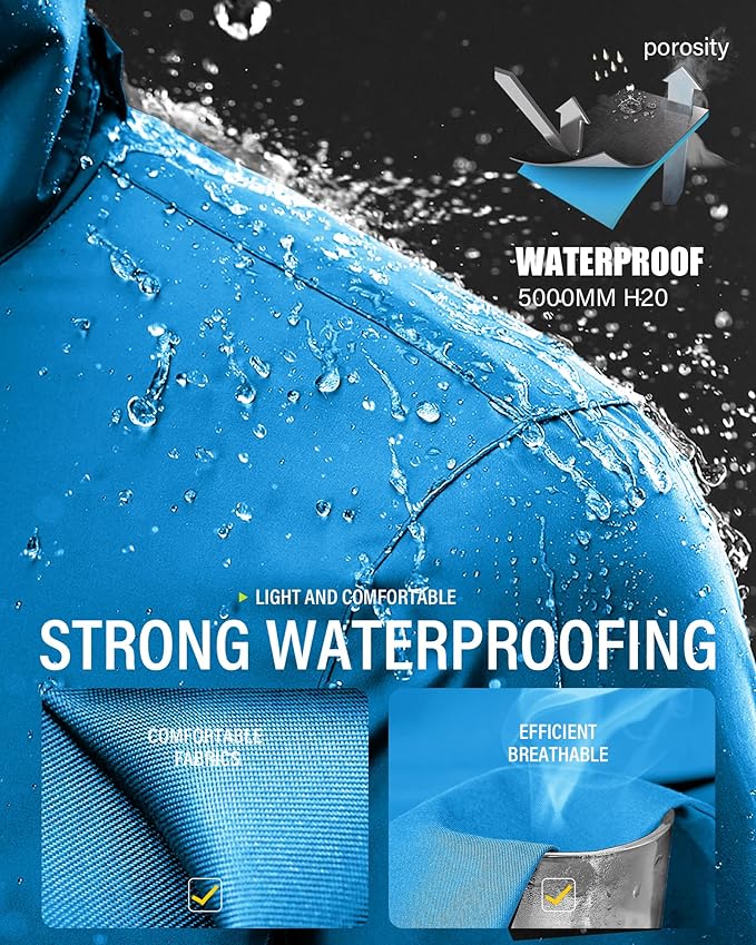 iCreek Rain Suit Waterproof Jacket and Trouser Suit Raincoat for Men and Women Outdoor All-Sport Breathable Anti-storm