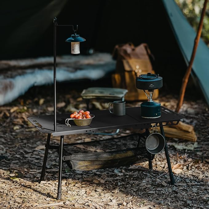 Naturehike Tactical Camping Table with Adjustable Height, Collapsible Table Lightweight with Carry Bag for Camping, Travel expeditions, Hiking, Picnics, BBQs & Beach Trips