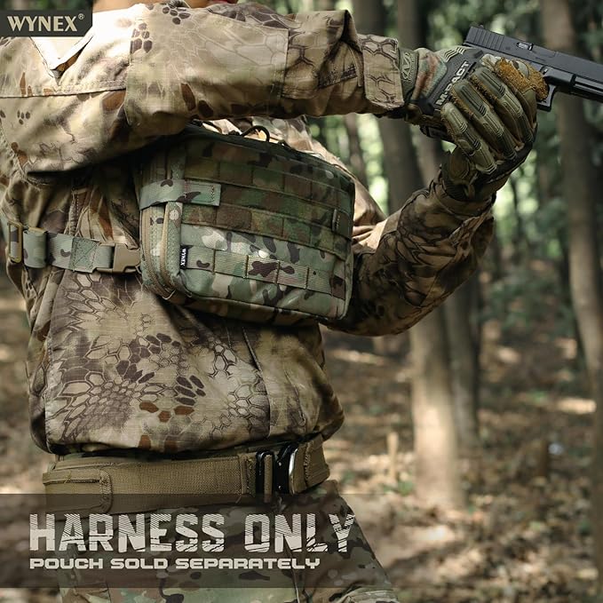 WYNEX Tactical Large Admin Pouch of Double Layer Design, Molle EDC EMT Utility Pouch with Map Sleeve Modular Tool Pouch Large Capacity Flag Patch Included