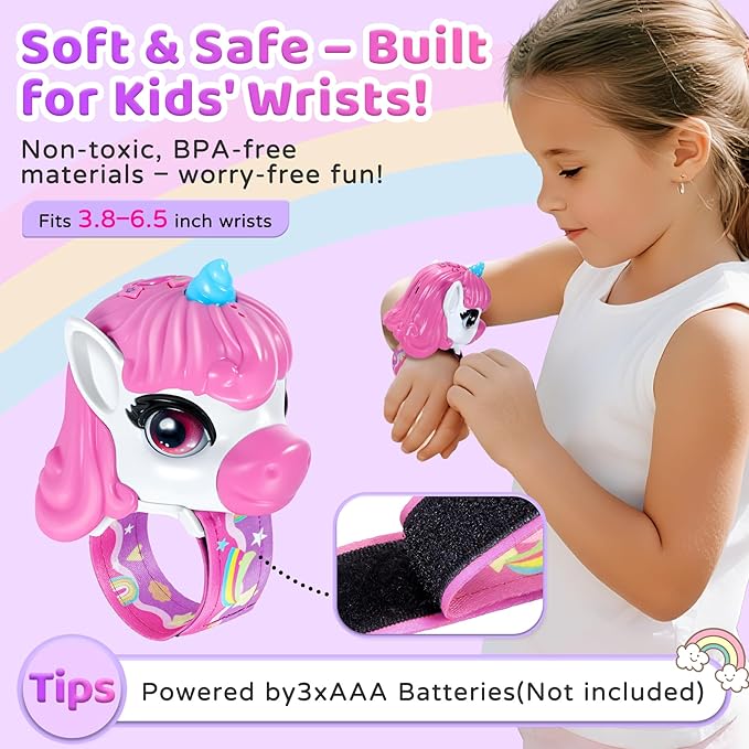 Vvinca Walkie Talkies for Kids 2 Pack - Toys for Age 3-4 5-7 8-12 Boys Girls Birthday 3 4 5 6 7 8 9 10 11 12 Year Old Long Range Camping Outdoor Toddler Toys Magical Pony Walkie-Talkie