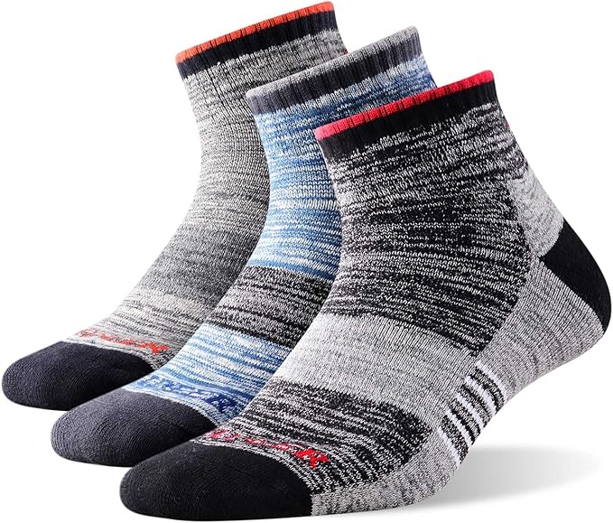 FEIDEER Men's Hiking Walking Socks, Multi-Pack Wicking Cushioned Outdoor Recreation Hiking Socks