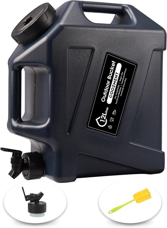 3.2 Gallon/5 Gallon Water Containers with Spigot, BPA Free Water Jug, Military Green Water Tank, Multifunction Water Storage Containers for Camping Outdoor Hiking,Emergency Stroage