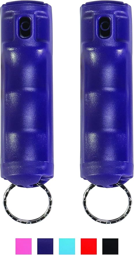 Zarc Vexor Police Strength Pepper Spray, Flip-Top Finger Grip Design for Quick Access, Delivers 20+ Powerful Bursts, Two Pack