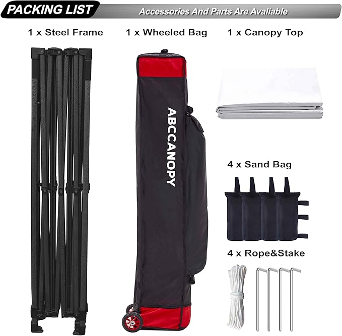 ABCCANOPY Patio Pop Up Canopy Tent 10x15 Commercial-Series (White)