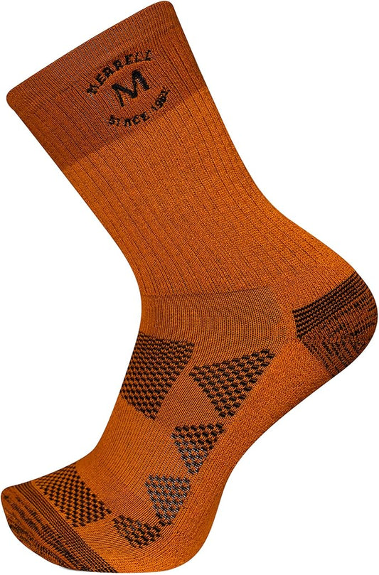 Merrell unisex-adult Men's and Women's Moab Hiking Mid Cushion Socks - Moisture Wicking & Arch Support