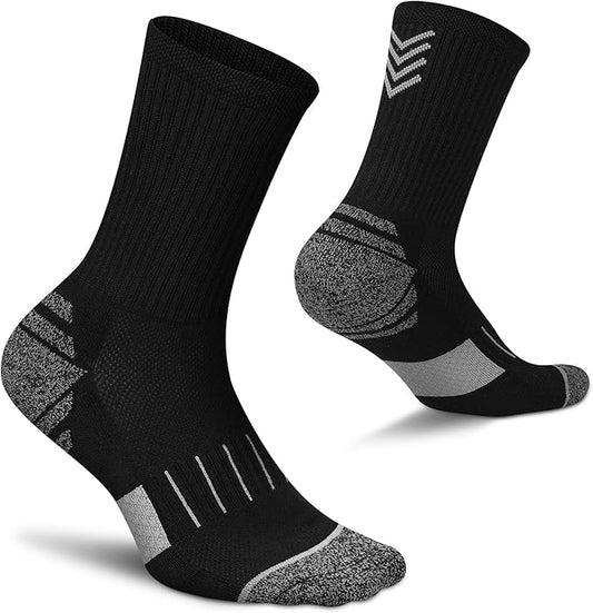 Crew Socks for Women,Athletic Hiking Running Compression Socks with Cushioned Support 3-6 Pairs