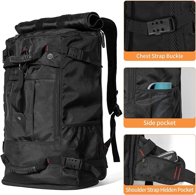 Large Capacity For Travel Hiking Sports Carry On Backpack Durable Convertible Duffle Bag Laptop airplane