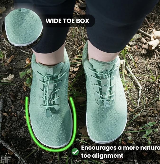 HF Cloud-Like Barefoot Shoes for Women & Men - Minimalist Shoes for Women, Arch-Support Breathable Splash-Proof Versatile Ergonomic Pain-Relief Posture-Improvement Hiking Boots Womens