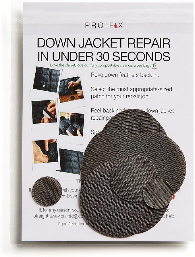 Self-Adhesive Waterproof Repair Patch Kit - 30-Second Fix for Down Jackets, Tents, Sleeping Bags, Backpacks, Outdoor and Camping Gear - Pre-Cut Nylon, Multiple Colors (Dark Brown)