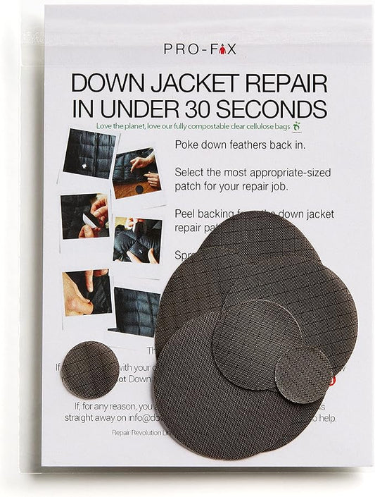 Self-Adhesive Waterproof Repair Patch Kit - 30-Second Fix for Down Jackets, Tents, Sleeping Bags, Backpacks, Outdoor and Camping Gear - Pre-Cut Nylon, Multiple Colors (Dark Brown)