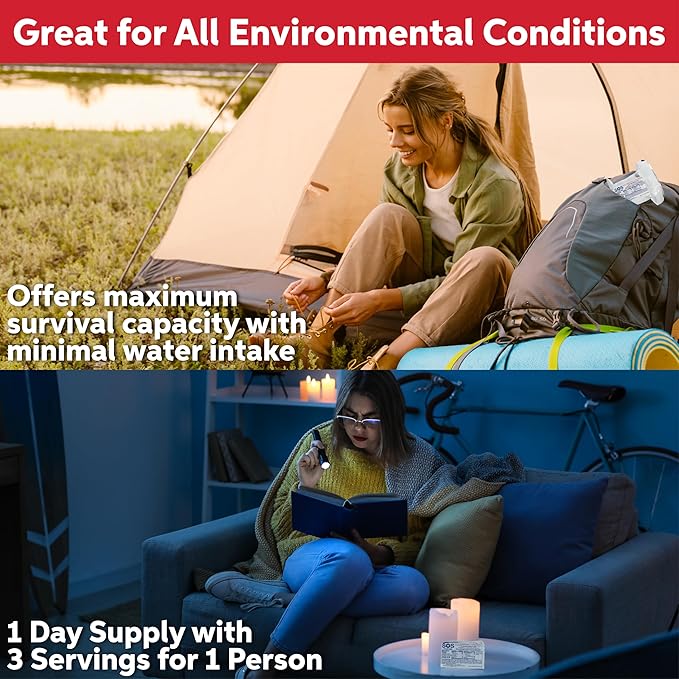 SOS Food Lab Emergency Food Bar - 1200 Calorie Ration (5 Pack Shortbread Cookie) - 1 Day/24 Hour Ready to Eat Supply for Camping, Hiking, Disaster Preparedness - 5 Year Shelf Life Energy Survival Food
