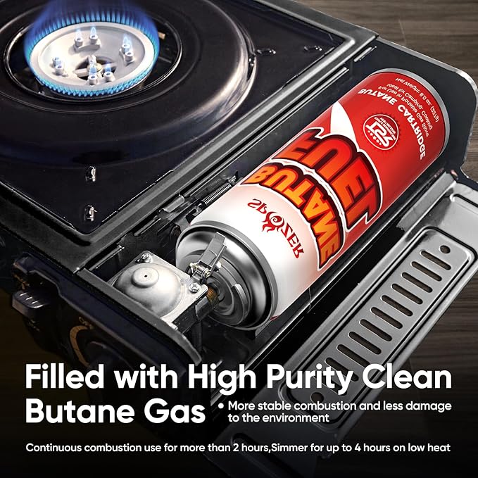 8oz Butane Canister, 227g Butane Gas For Camping Stoves And Torch Heads