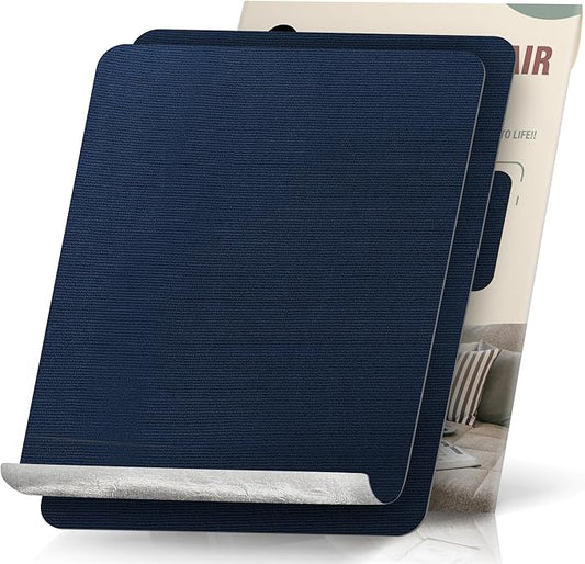 2 Pieces 9 x 11 inch Canvas Repair Patches Canvas Fabric Patch Self-Adhesive Canvas Repair Tape Waterproof Outdoor Gear Repair Patch Kit for Boat Cover Awning Sofa Chair Couch Tent Bag (Navy Blue)