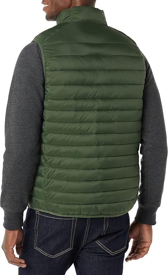Amazon Essentials Mens Lightweight Water-Resistant Packable Puffer Vest