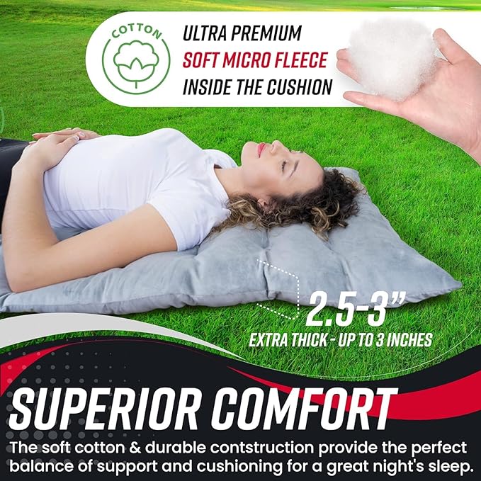Vaygway Outdoor Camping Cot Pads Mattress- Soft Comfortable Lightweight Thick Cotton Sleeping Cot- Portable Hiking, Traveling, Backpacking Waterproof Bottom Pad Mattress