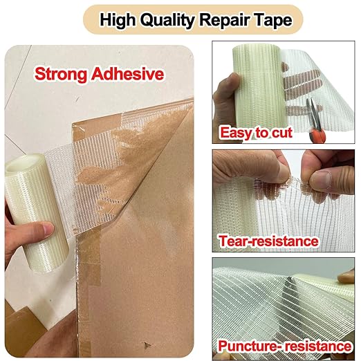 5IN x 39FT RV Awning Repair Tape, Tent Repair Patch Kit, Outdoor Waterproof Tape, for Tarp, Sail, Canopy, Boat, Cover, Canvas