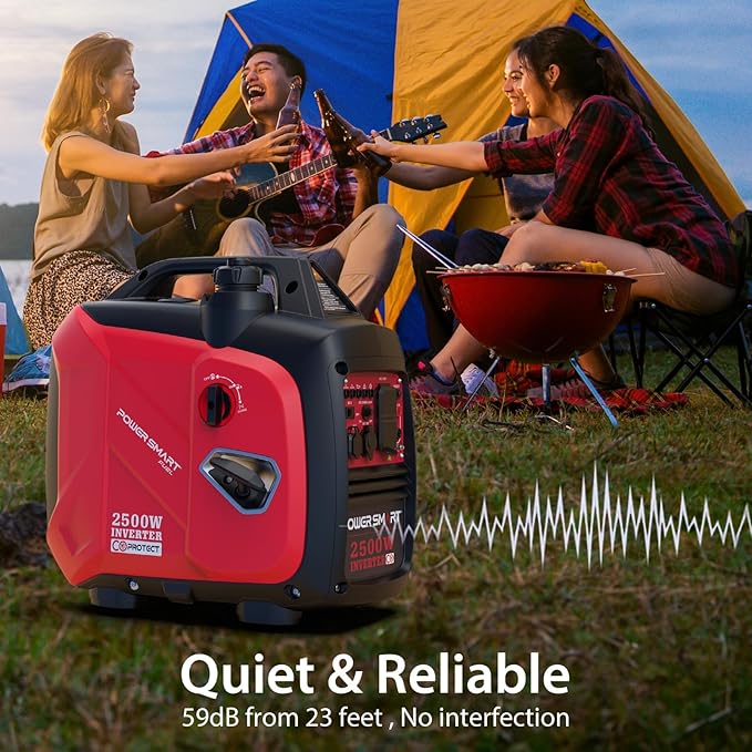 PowerSmart 2500-Watt Portable Inverter Generator with Quiet Technology and CO Protect