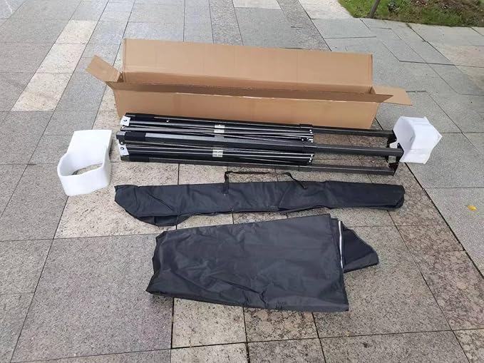 COBIZI 6.6x6.6 Pop Up Canopy Without Sidewall,Heavy Duty Canopy UPF 50+ All Season Wind Waterproof Commercial Outdoor Party Tents for Parties Canopy Gazebo with Storage Bag(6.6 x 6.6 ft Gray)