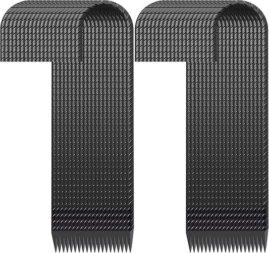 Rebar Stakes 16 inch, Heavy Duty J Hook Ground Stakes, 5/16 inch Curved Steel Tent Stakes Anti Rust Ground Anchors for Chain Link Wire Fencing, Pack of 40, Black