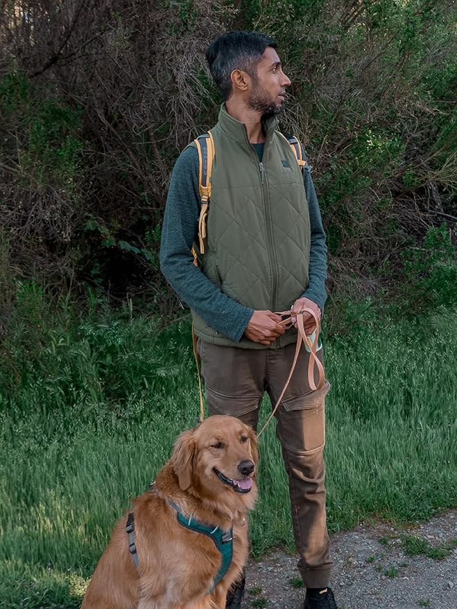 ORORO Men's Heated Quilted Vest with Battery Pack, Lightweight Quilted Heating Vest (Charger Not Included)