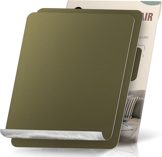 2 Pieces 9 x 11 inch Canvas Fabric Patch Self-Adhesive Canvas Repair Tape Waterproof Outdoor Gear Repair Patch Kit for Boat Cover Awning Sofa Chair Couch Tent Bag (Green)