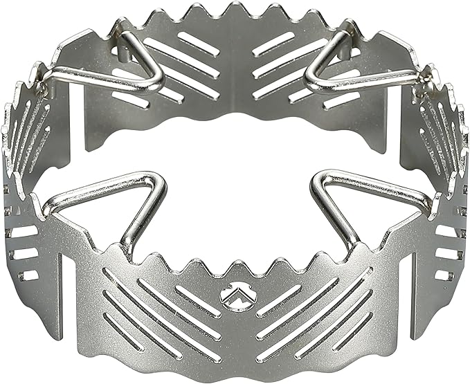 CAMPINGMOON Gas Stove Windshield Ring Stainless Steel for ST-340 Single Burner ST-132 (Silver)