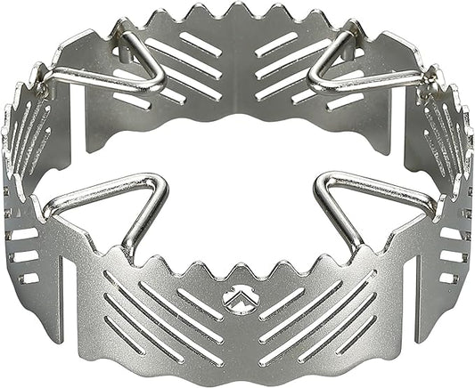 CAMPINGMOON Gas Stove Windshield Ring Stainless Steel for ST-340 Single Burner ST-132 (Silver)