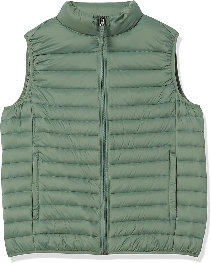 Amazon Essentials Mens Lightweight Water-Resistant Packable Puffer Vest