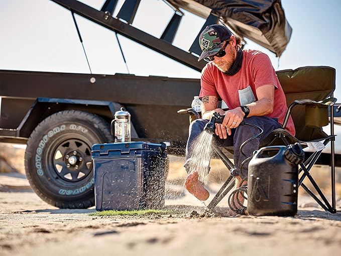 WaterPORT GoSpout 2 Gallon Portable Water Tank with Hose and Sprayer for Camping Showers, Rinsing Overlanding Gear, Vehicle Water Storage, Off Road Showers