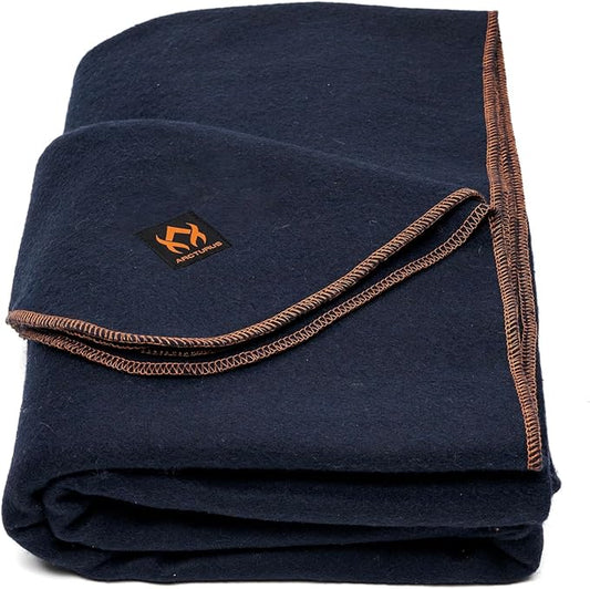 Arcturus Military Wool Blanket - Warm, Thick, Washable - Great for Outdoors, Camping, Stadium Blanket, Picnics, Travel - Car & Bushcraft Survival Kits, Large 64" x 88" 4.5 lb