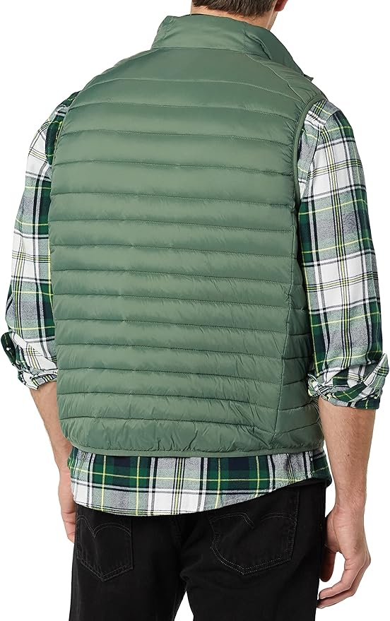 Amazon Essentials Mens Lightweight Water-Resistant Packable Puffer Vest