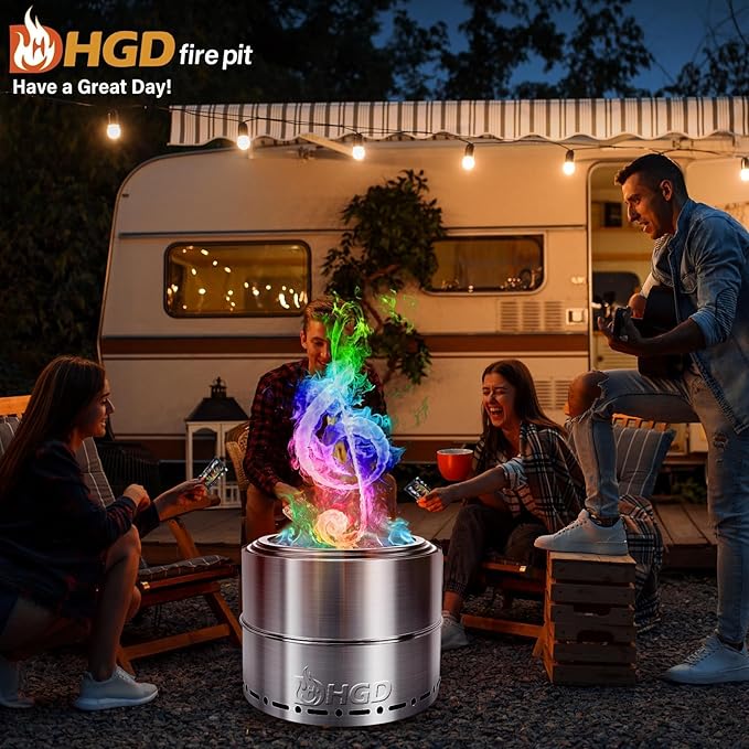 HGD (28 Pack) Magic Campfire Fire Color Changing Packets for Fire Pit, Indoor/Outdoor Fireplace, Bonfire - Rainbow Magical Flame, Camping Accessory, Compatible with Wood