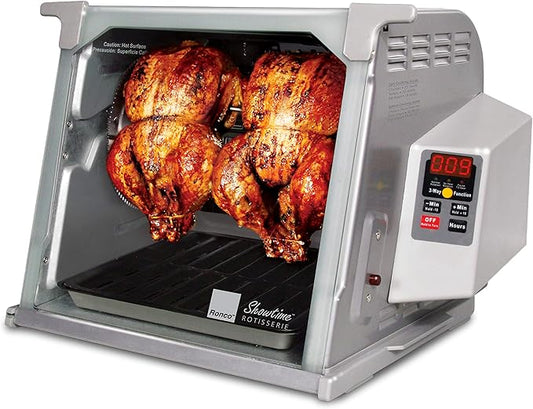 Ronco Digital Rotisserie Oven, Platinum Digital Design, Large Capacity (12lbs) Countertop Oven, Multi-Purpose Basket for Versatile Cooking