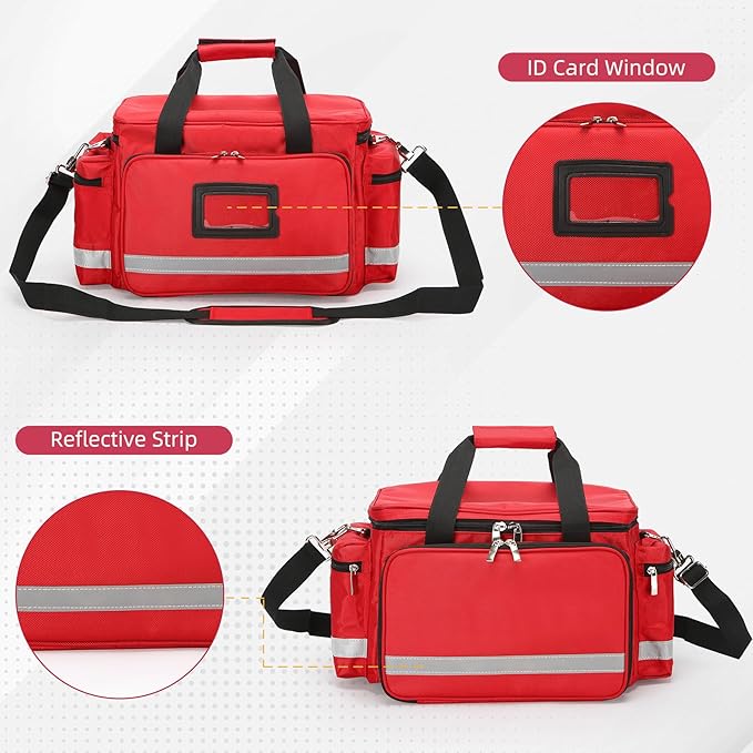 Medical Bag Empty First Aid Bag Home Health Nurse Bag Empty First Aid Storage Bag with Detachable Divider Medical Supplies Emergency Responder Trauma Bag for Nursing Student,Therapist,Doctors