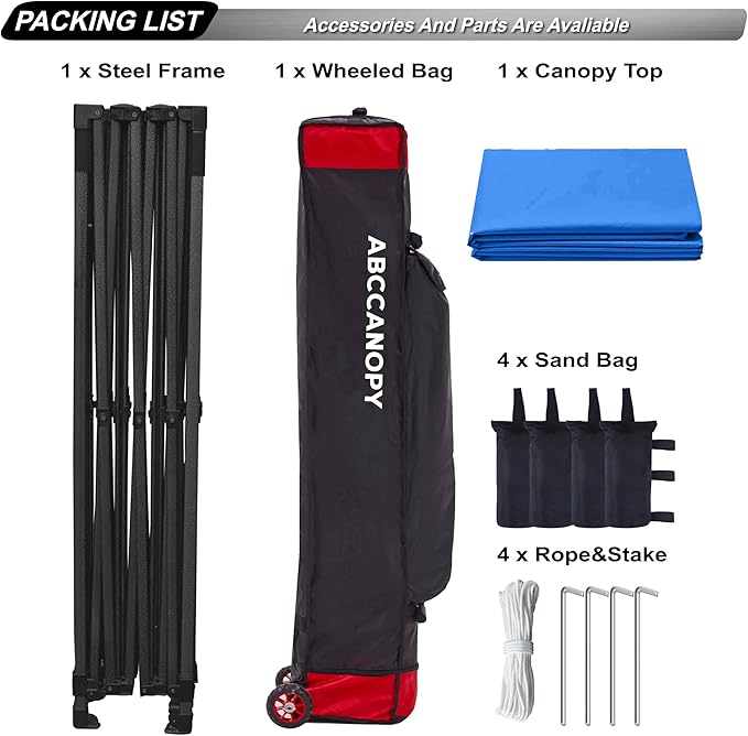 ABCCANOPY Patio Pop Up Canopy Tent 10x15 Commercial-Series (Blue)