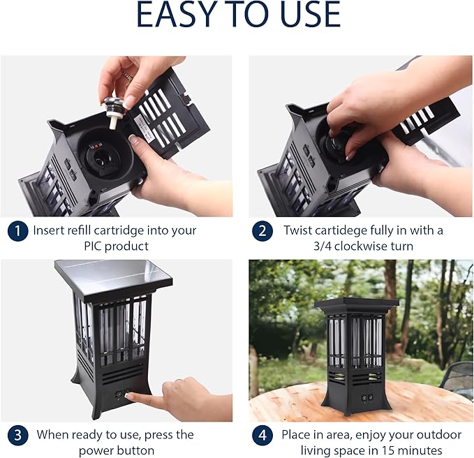 PIC Solar Flame Effect Tabletop Mosquito Repellent